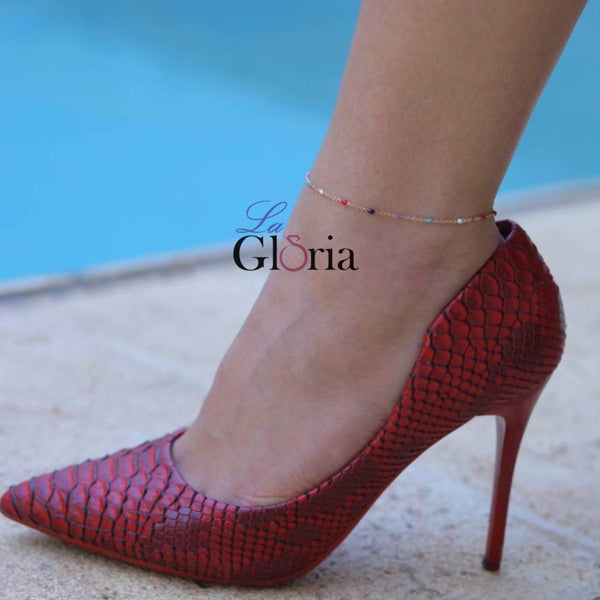 خلخال سلسلة بألوان متعددة