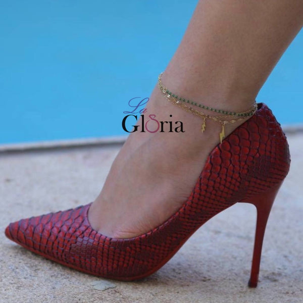 خلخال سلاسل ذهبية ناعمة