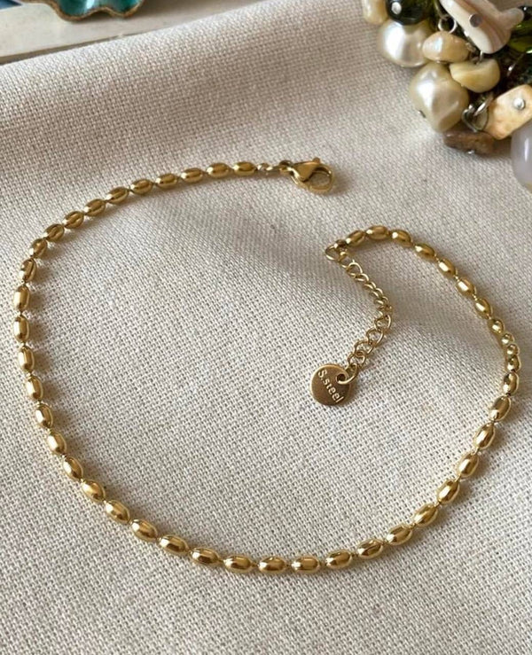 خلخال كرات ذهبي ناعم