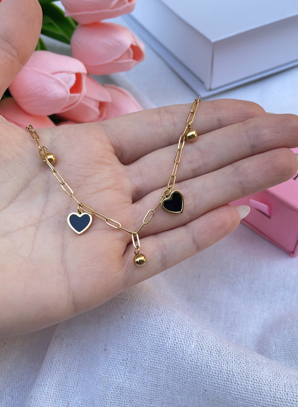 خلخال قلب ذهبي أنيق