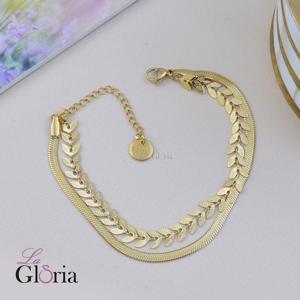 سوار أوراق ذهبية