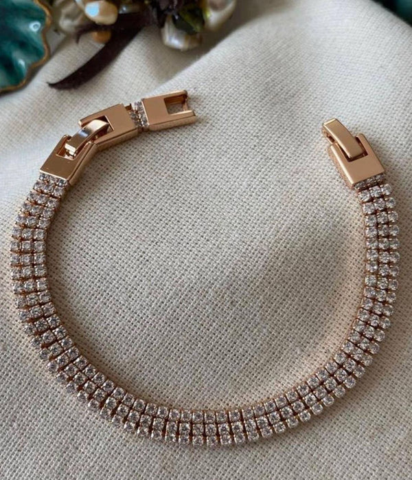 سوار التنس جولد روز