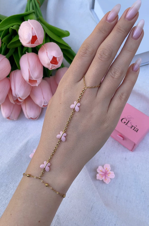 سوار الكف  الفراشات الزهر