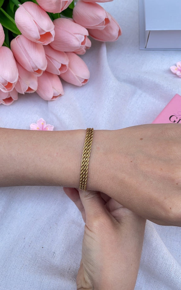 سوار جديلة ذهبي