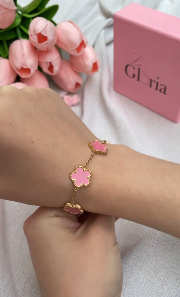 سوار الزهور الوردي