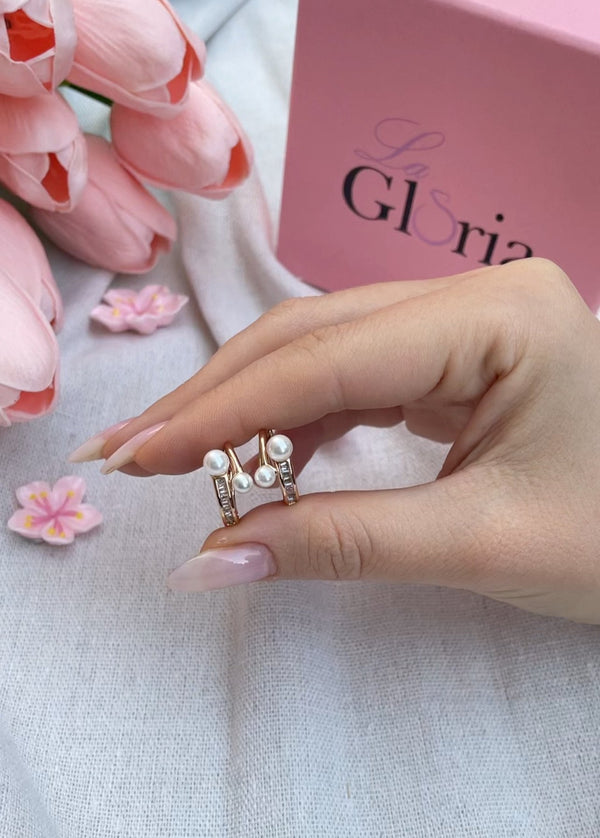 حلق دبلة ستراس ولؤلؤ