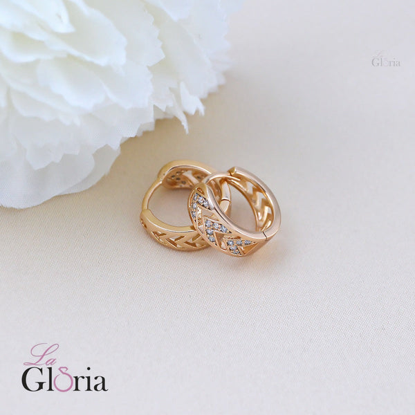 حلق دائري ذهبي مزخرف