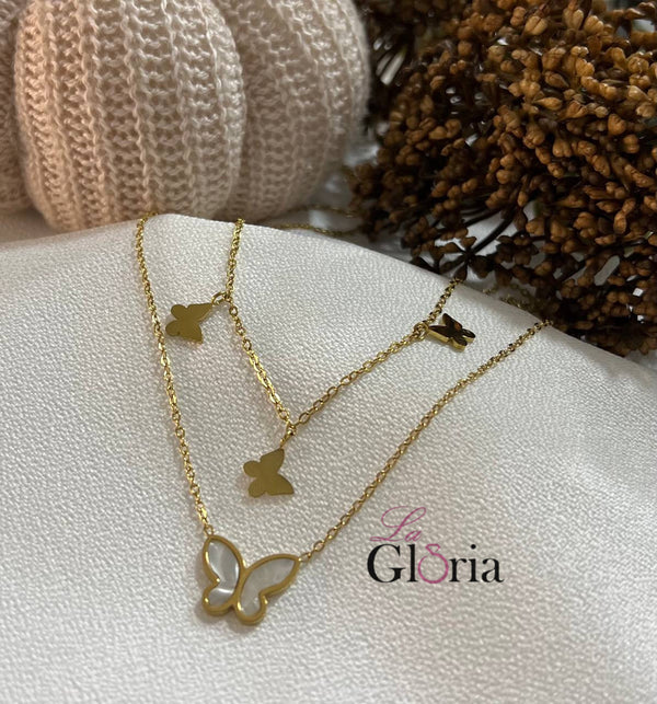 سنسال فراشات ذهبية