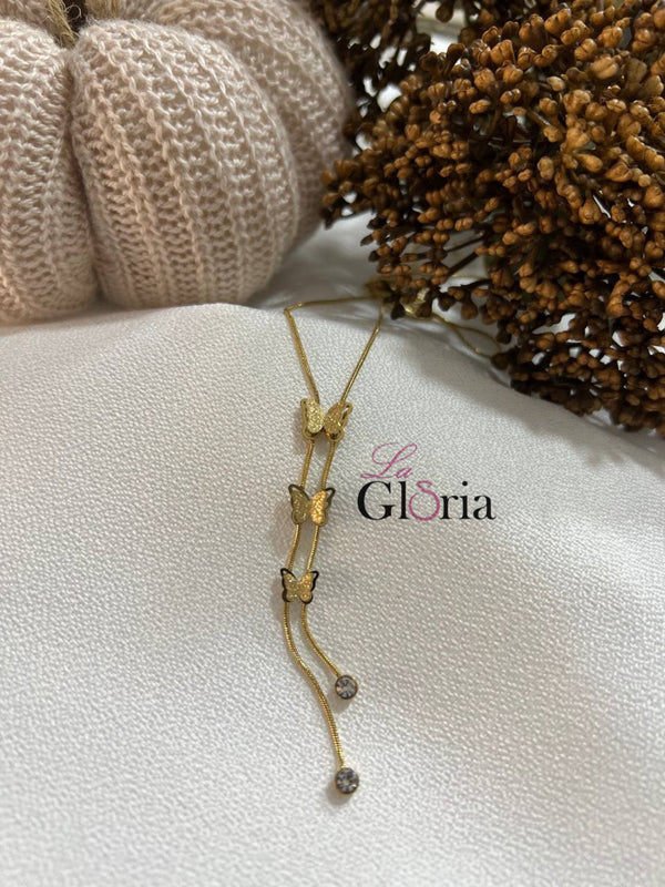 سنسال فراشات ذهب