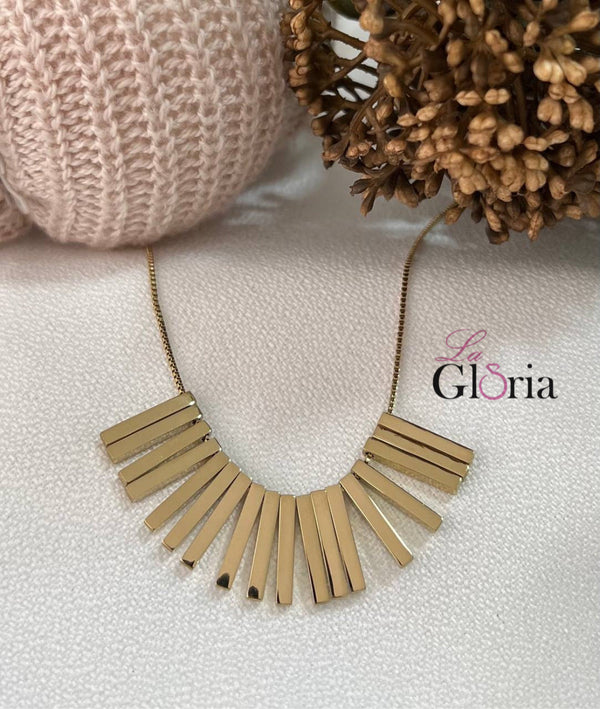 سنسال تعليقات مستطيلة ذهبية