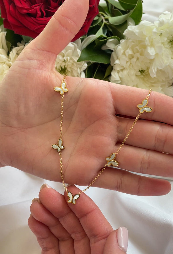 سنسال فراشات ذهب