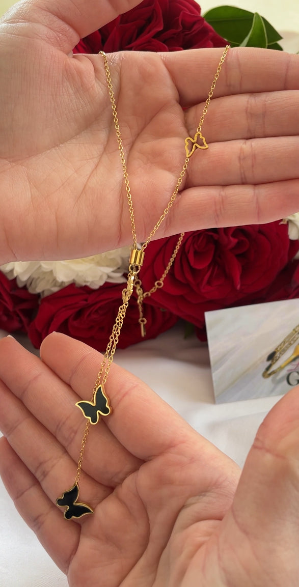 سنسال فراشات ذهب