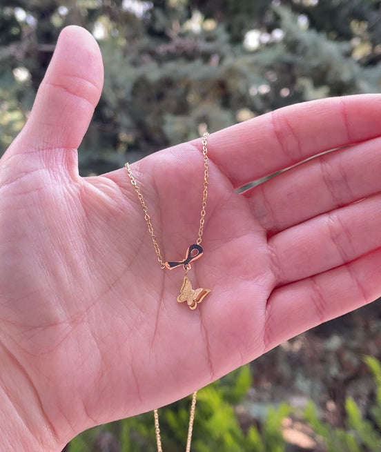 سنسال فراشة انفنيتي ذهبي