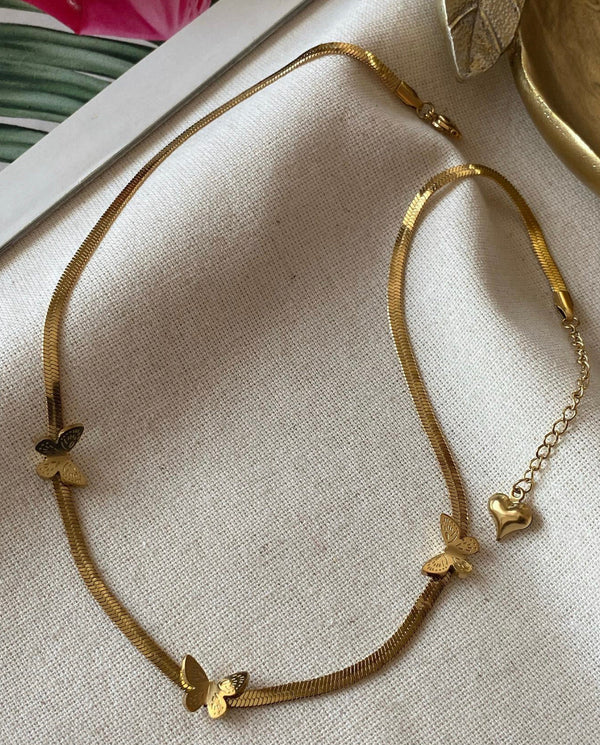 سنسال فراشات ذهبي