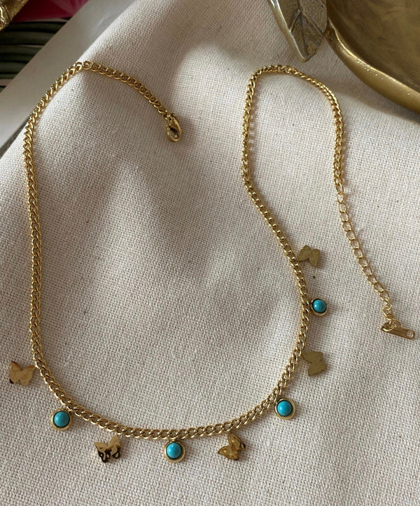 سنسال فراشات تركواز