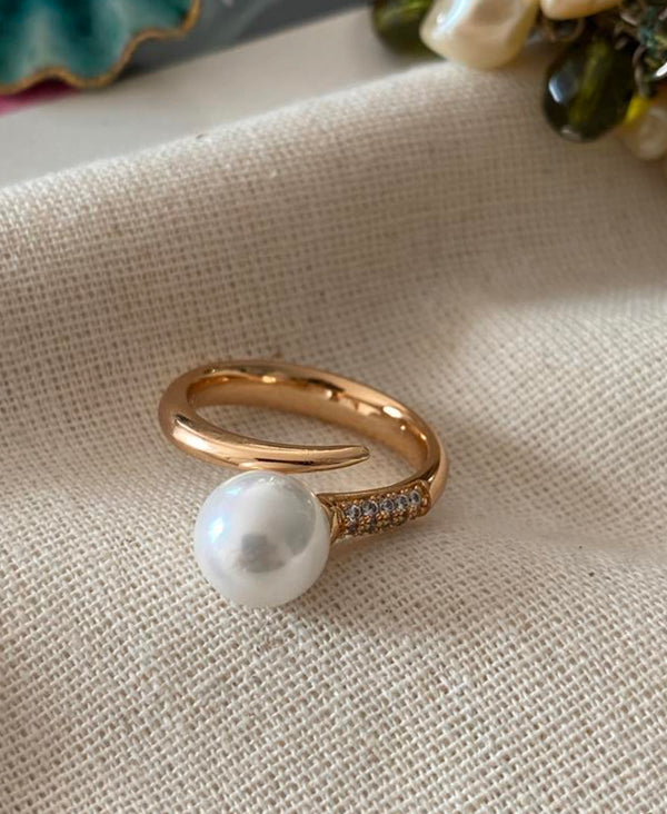 خاتم اللولو الجولد روز