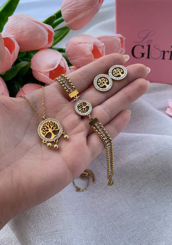 طقم شجرة الحياة الناعم مع الحلق