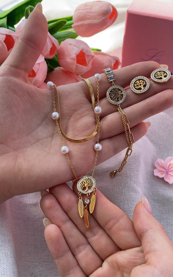 طقم شجرة الحياة اللولو مع الحلق