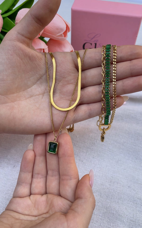 طقم الزمرد والجنزبر