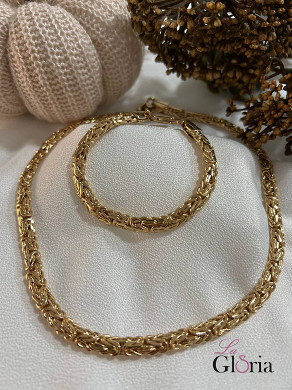 طقم الجنزير جولد روز