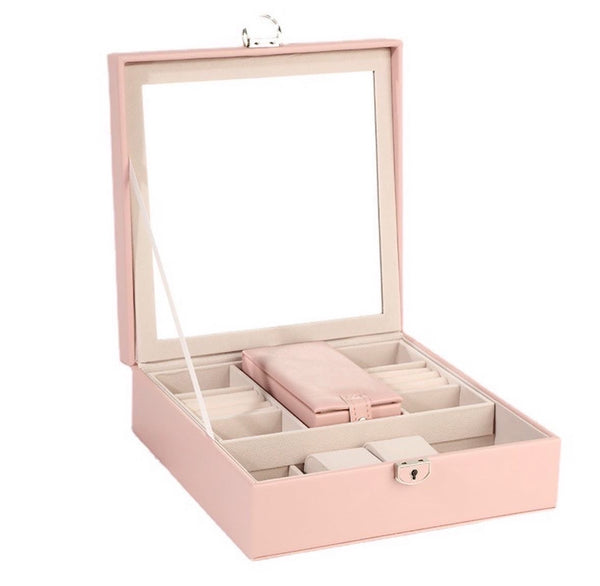 بوكس مجوهرات زهري أنيق