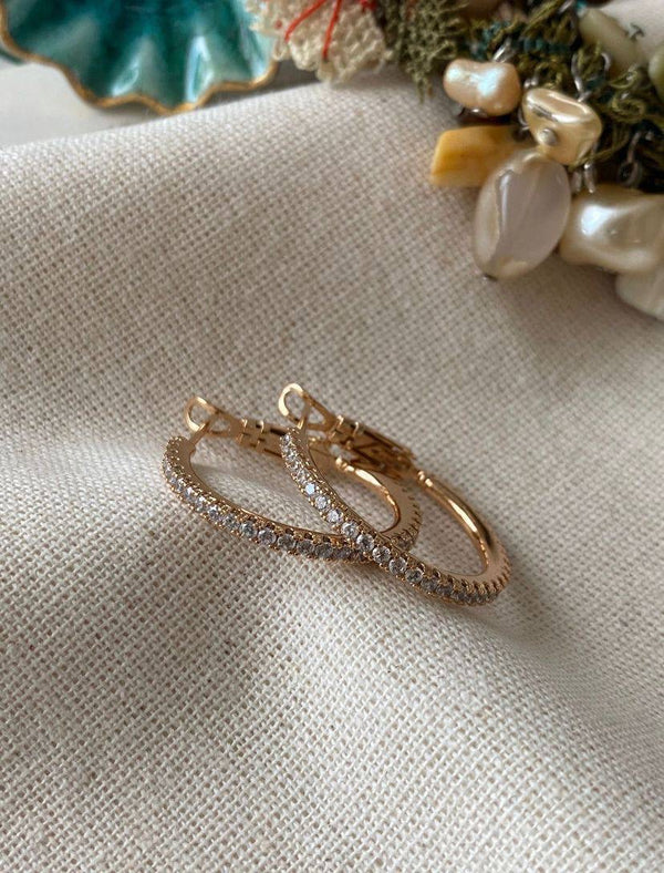 حلق هوب مرصع