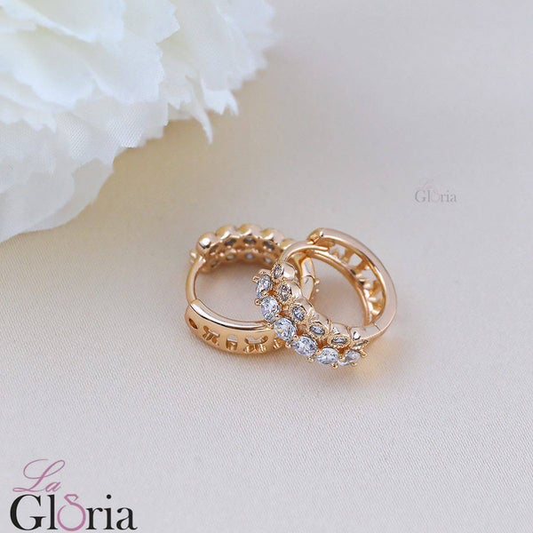 حلق ذهبي مرصع