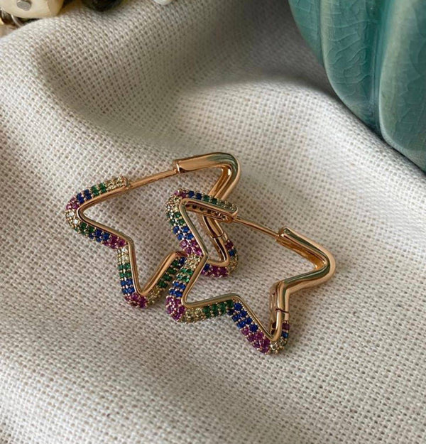 حلق نجمة ملون