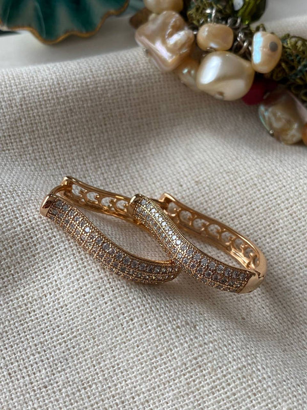 حلق روز بيضوي مرصع