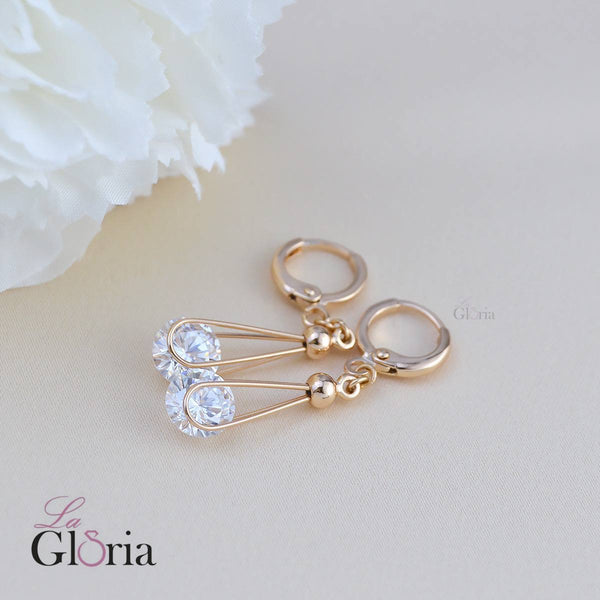 حلق كريستال روز طويل