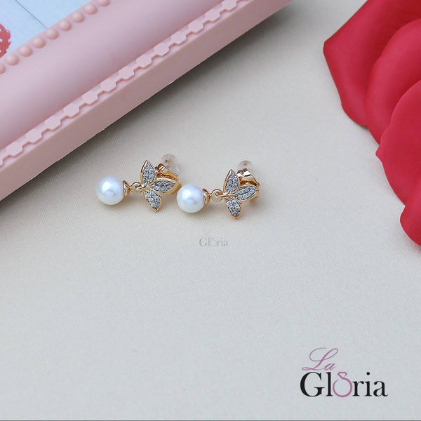 حلق فراشة لؤلؤ