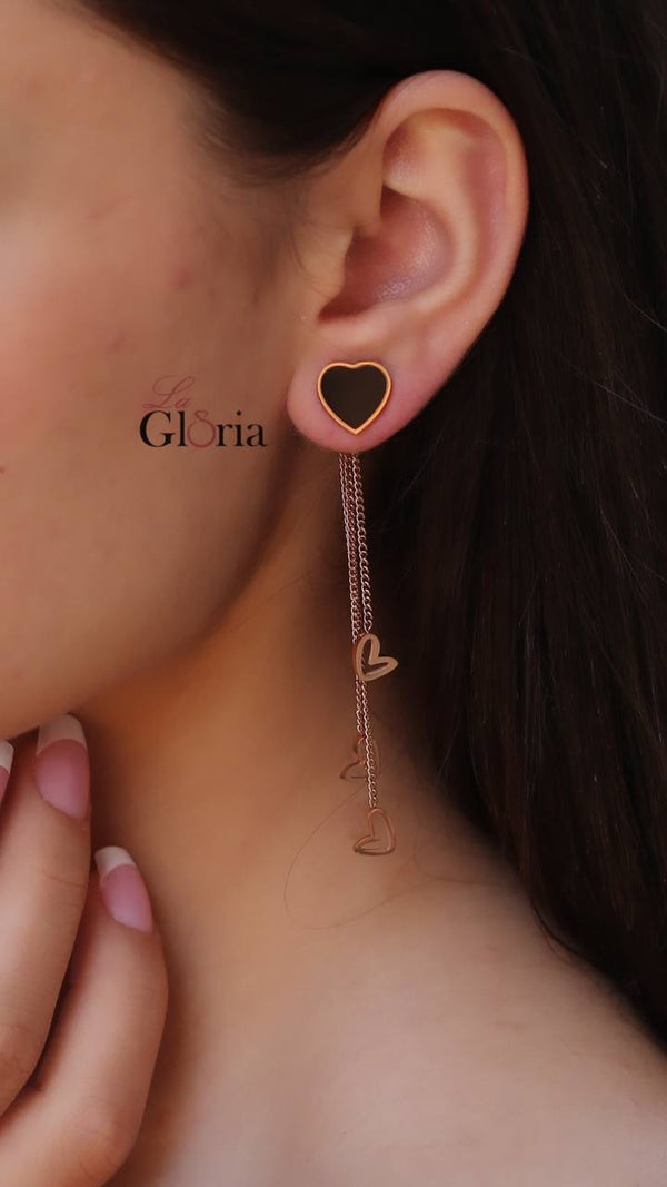 حلق قلب مع سلاسل